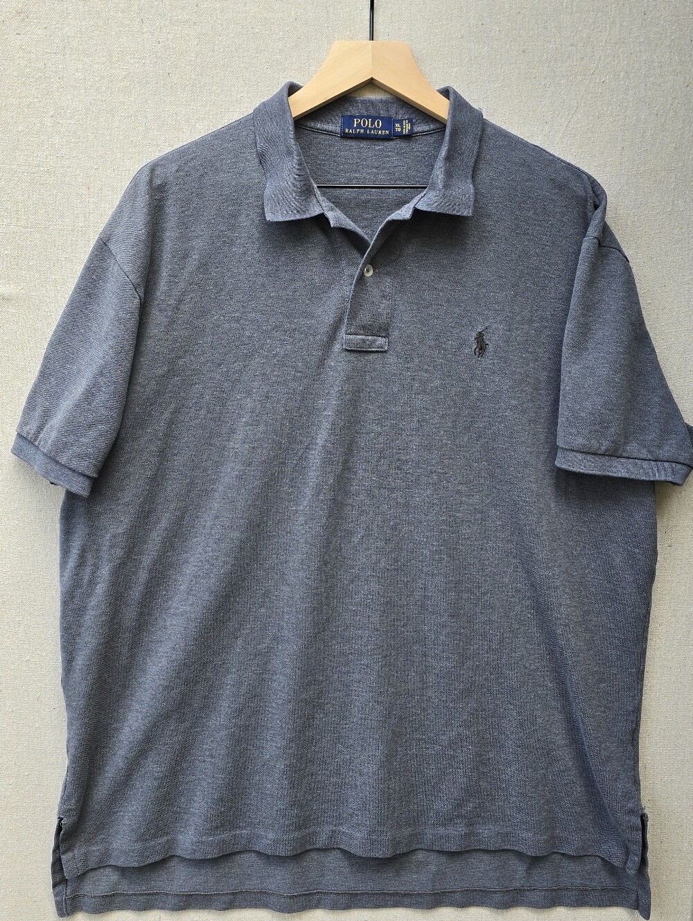 Polo Ralph Lauren Gray Pima Cotton Stretch Polo Shirt Mens XL Classic Preppy